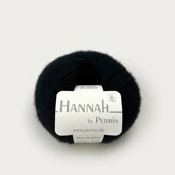 Cardigan med bindebånd og i-cord kant | Strikkekit - Sort - 07 / XXL