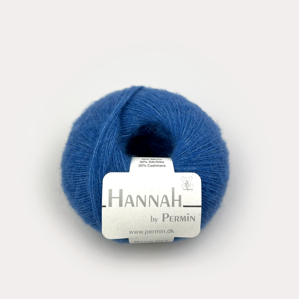 Cardigan med bindebånd og i-cord kant | Strikkekit - Klar blå - 12 / XXL