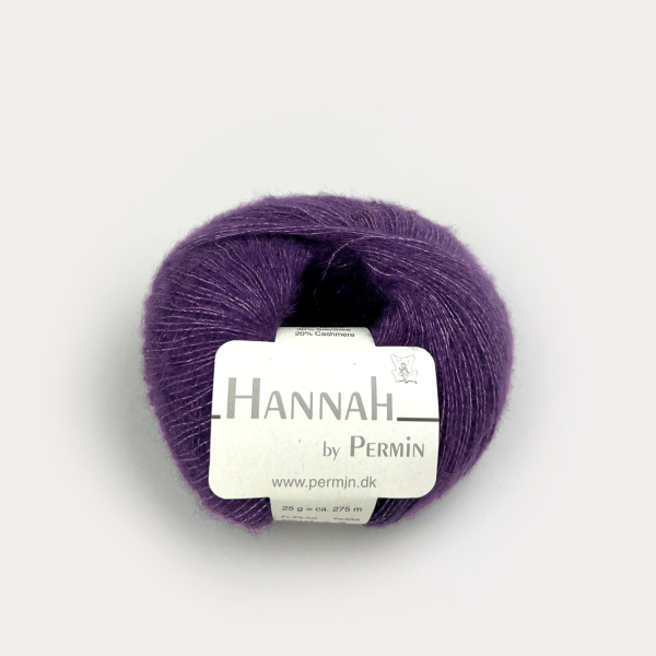 Cardigan med bindebånd og i-cord kant | Strikkekit - Aubergine - 14 / XXL