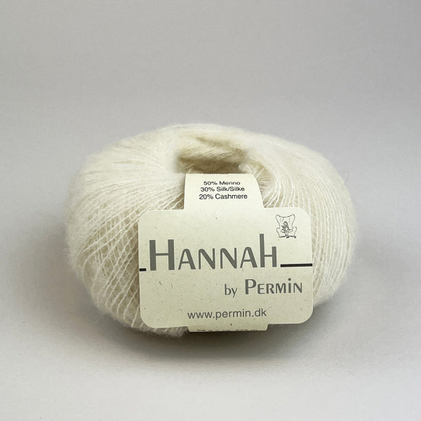 Cardigan med bindebånd og i-cord kant | Strikkekit - Råhvid - 19 / L-XL