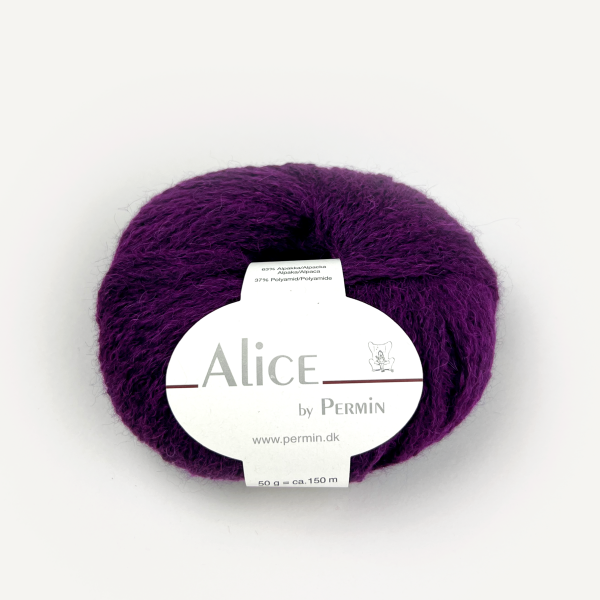 T-shirt med strukturmønster | Strikkekit - Aubergine - 44 / S-L