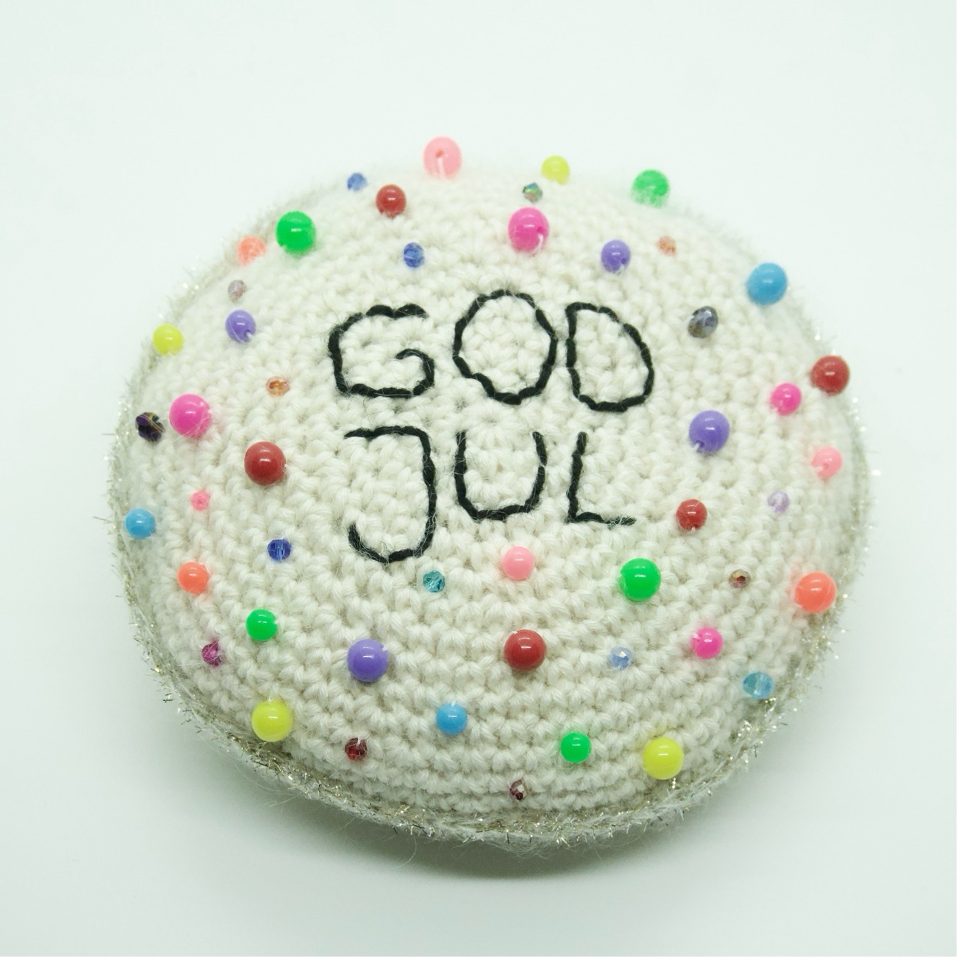 Juleophæng med tekst og perler