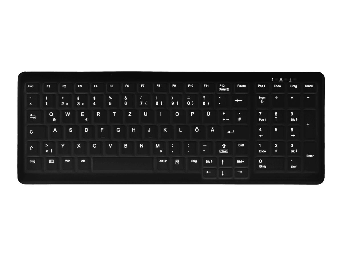 ACTIVE KEY Hygiene Compact Keyboard NumPad Black Nordic