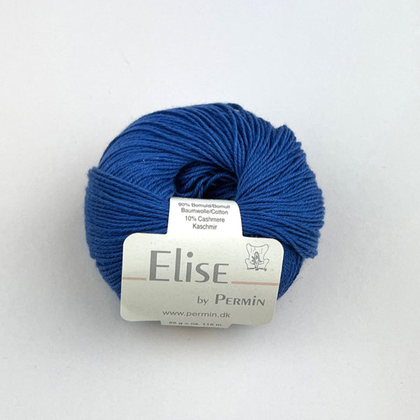 T-shirt med sadelskuldre og hulmønster | Strikkekit - Royal Blue - 30 / XS