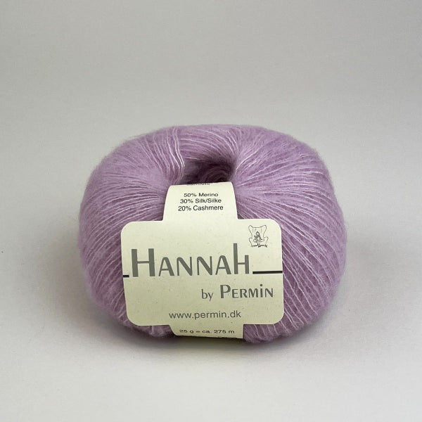 Cardigan med bindebånd og i-cord kant | Strikkekit - Lys lavendel - 21 / XS