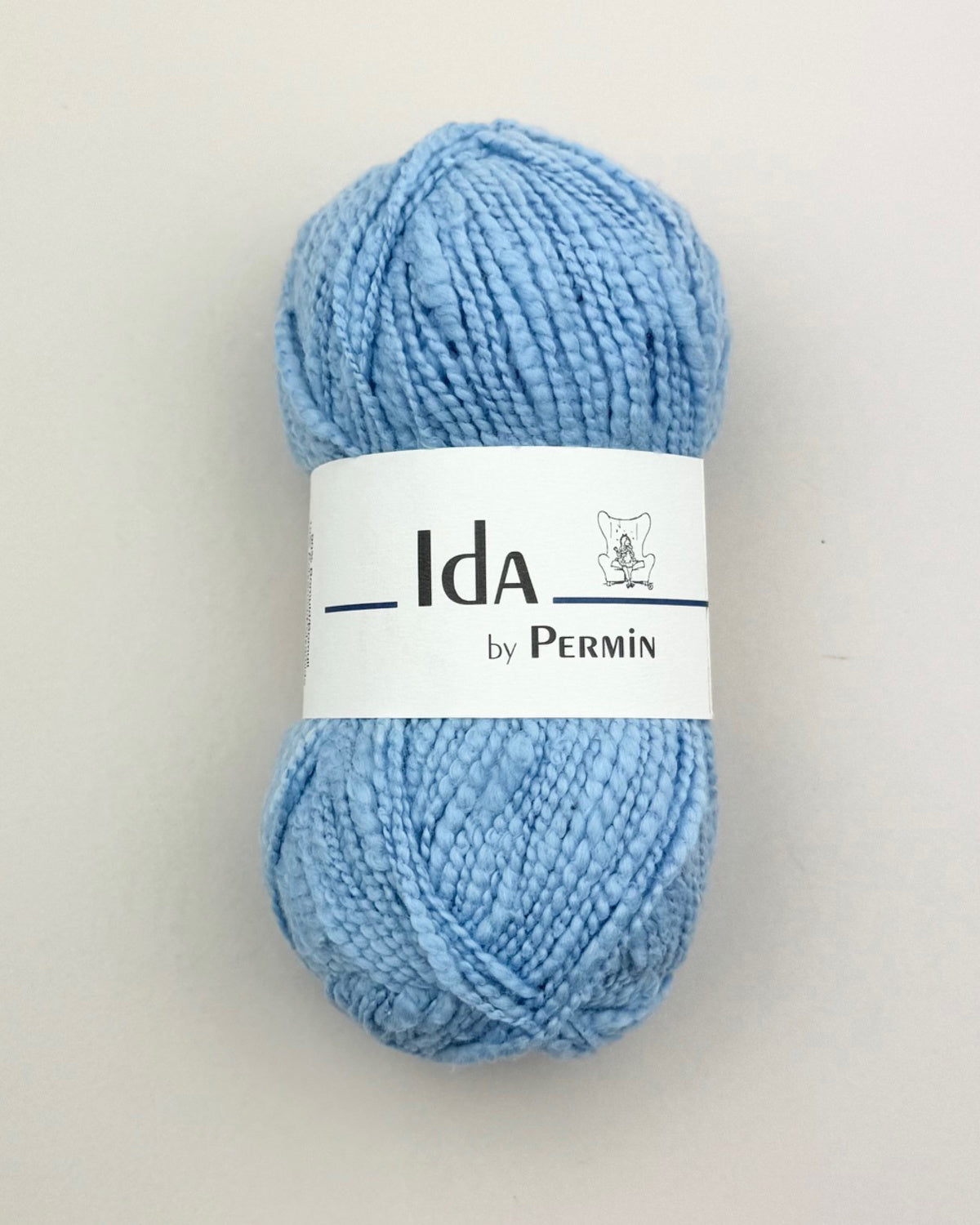 Bluse med rullekant | Strikkekit - Chambrayblå - 06 / S-M