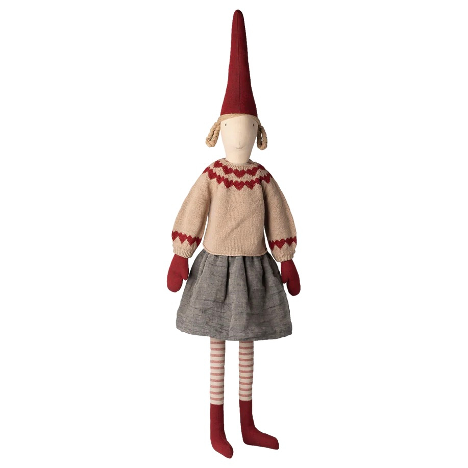 Nisse, str. 6 - Pige - Nederdel og strikket sweater
