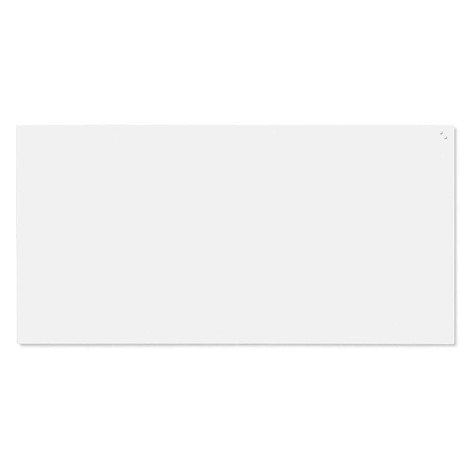 200 x 100 cm. PURE White Magnetisk Glastavle