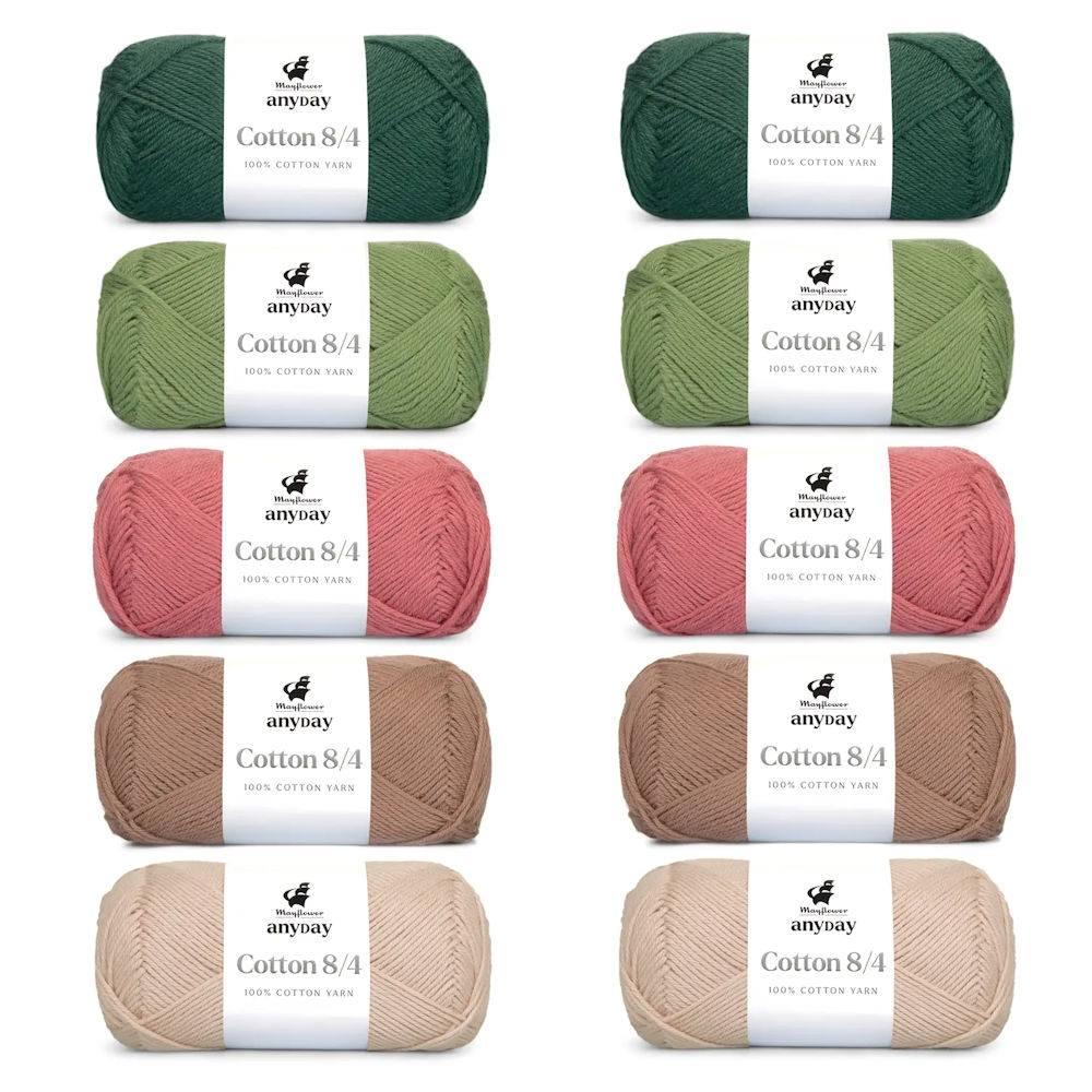 ANYDAY Cotton 8/4 colorbag - 10 stk
