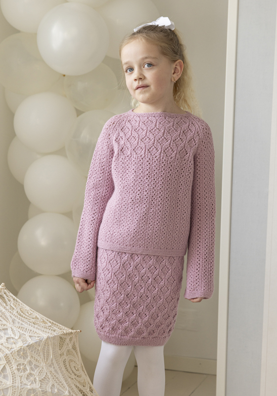 Mareng genser og nederdel - Viking Design 2607-15 Kit - 2 - 12 år - Viking Alpaca Lille Storm, fra Viking