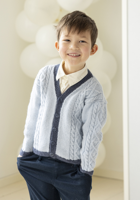 Snore cardigan - Viking Design 2607-16 Kit - 2 - 12 år - Viking Alpaca Lille Storm, fra Viking