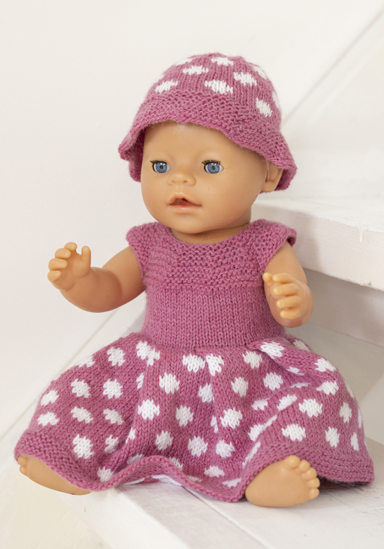 Lotus dukkekjole - Viking Design 2607-5 Kit - baby born - Viking Alpaca Lille Storm, fra Viking