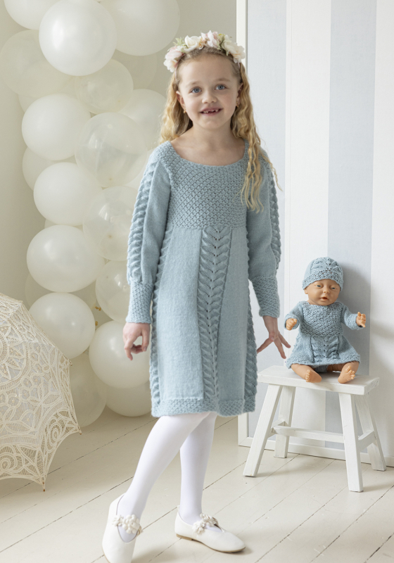 Julie kjole - Viking Design 2607-10A Kit - 1 - 12 år - Viking Alpaca Lille Storm, fra Viking