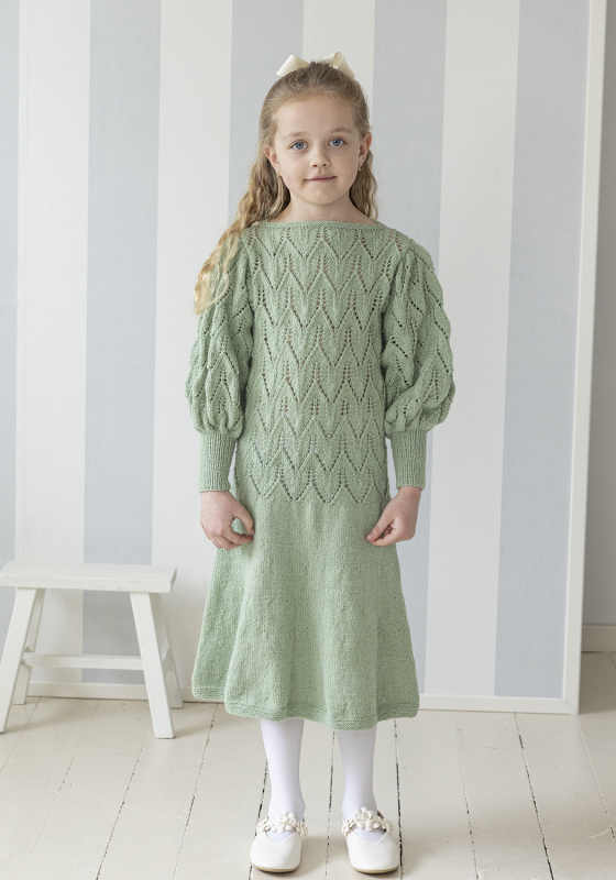 Tjørme kjole - Viking Design 2607-7A Kit - 2 - 12 år - Viking Alpaca Lille Storm, fra Viking
