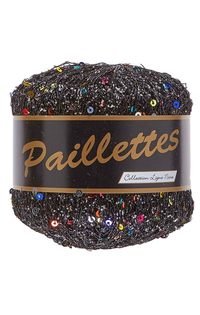 Paillettes, sort regnbue, 25 g, nr. 412