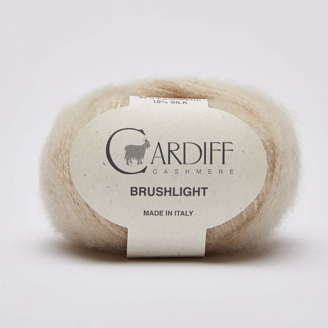 Cardiff Cashmere Brushlight Sølv 102